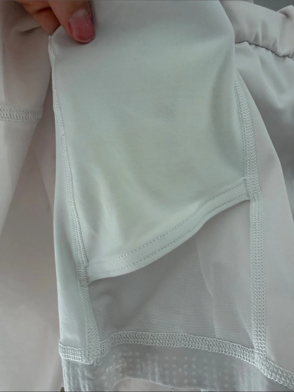 lululemon athletica wornout white layered skater skirt